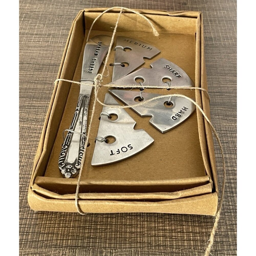 Cheese Marker Set w/ Spreader Knife Entertaining Charcuterie Board Accessories - Picture 3 of 7